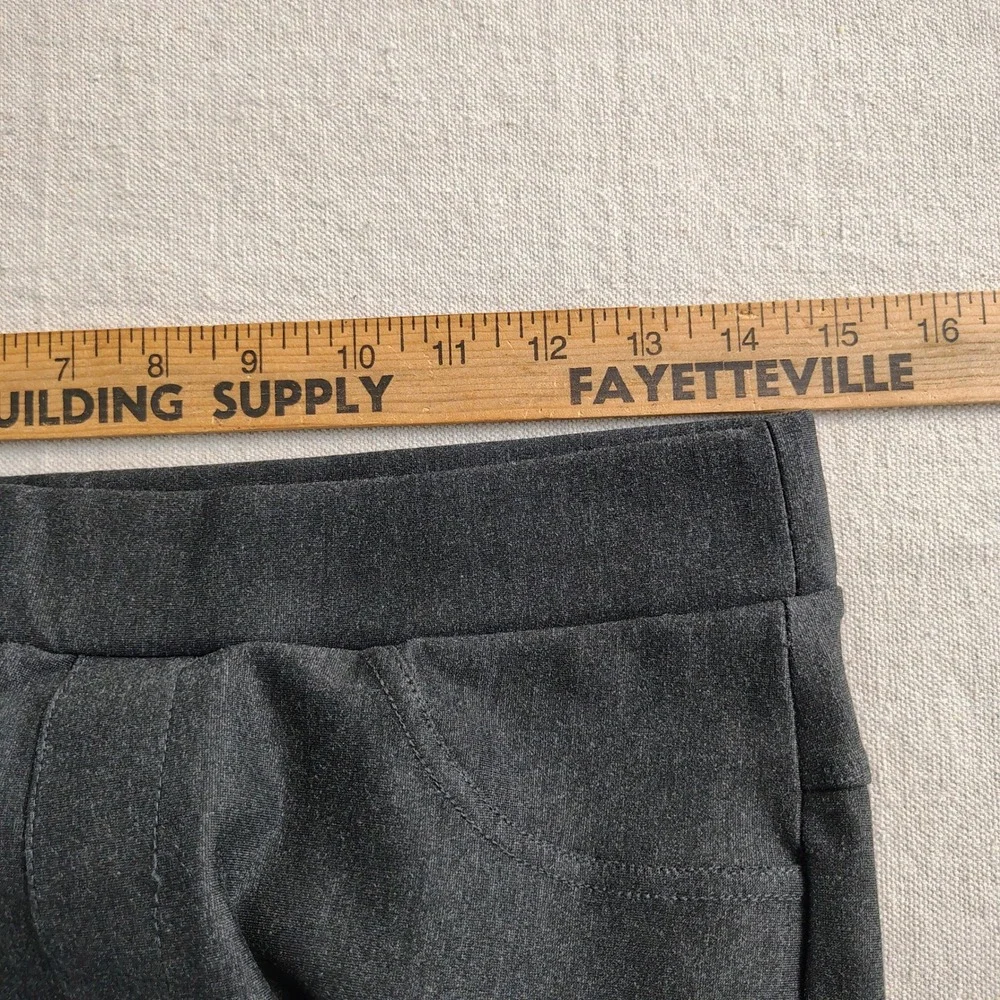 Kay Unger Womens M Slim Fit Pull On Legging Pants Charcoal Grey Heathered Office